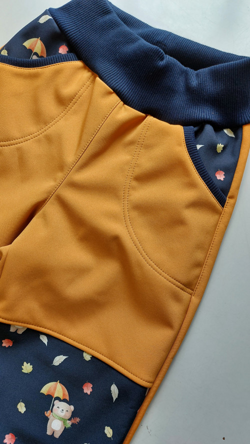 Kalhoty softshell, Medvídek a okrová v.92 — foto 2