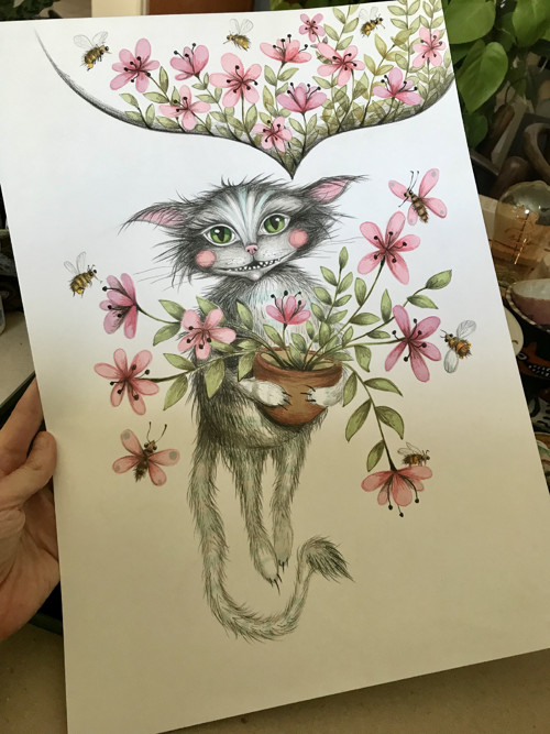 Mačací sen-originál A3 — foto 3