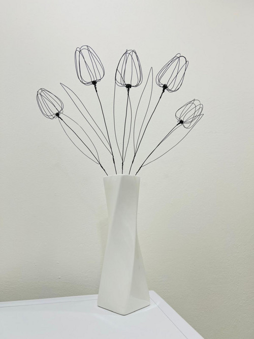Drátkované Tulipány - 5ks — foto 5