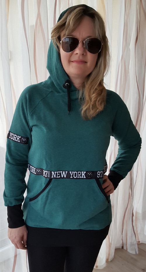 Zelená mikina New York — foto 2