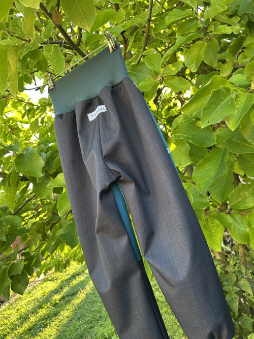Softshell kalhoty ... ČERNÉ S TYRKYSOVOU — foto 5