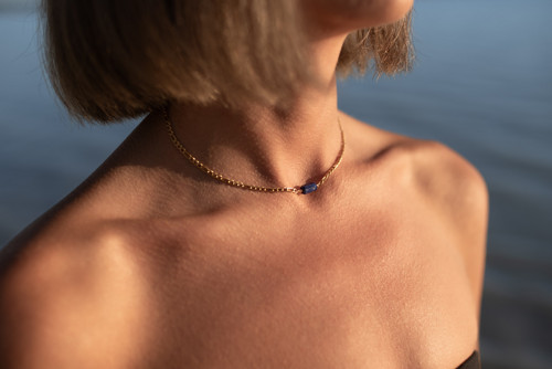 Lapis lazuli řetízkový náhrdelník — foto 2