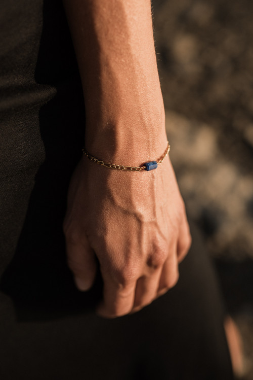Lapis lazuli řetízkový náramek — foto 2