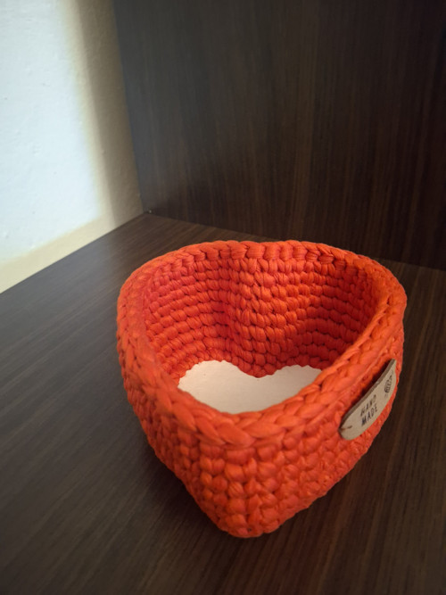 Háčkovaný košík - srdce — foto 2