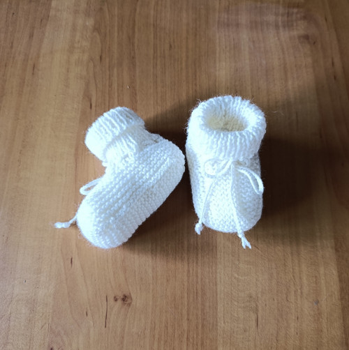 Bílé merino bačkůrky — foto 2