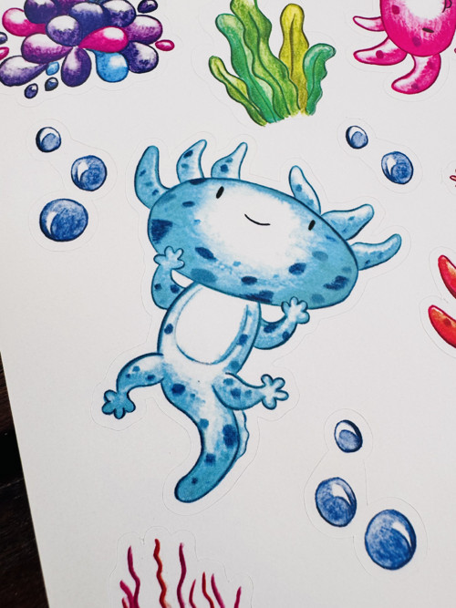 Samolepky č. 55 - Axolotl — foto 5
