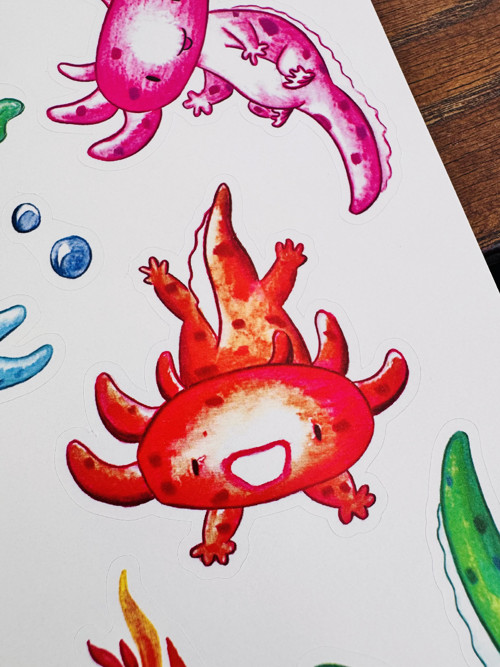 Samolepky č. 55 - Axolotl — foto 3