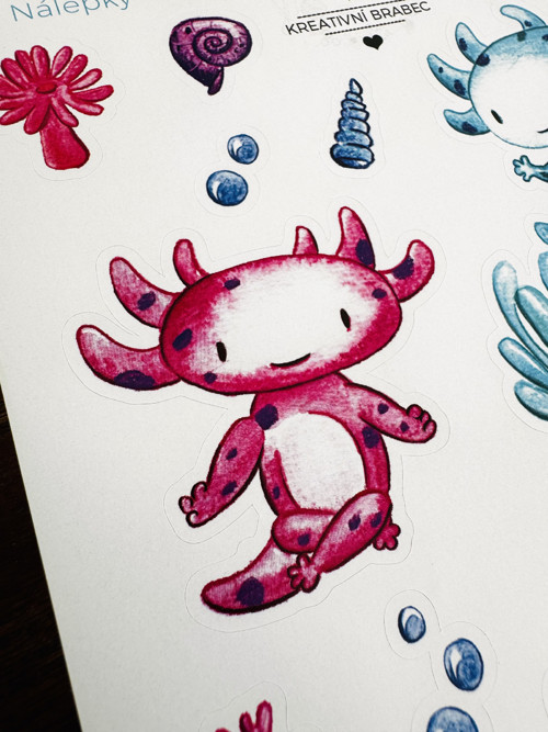 Samolepky č. 56 - Axolotl 2 — foto 2