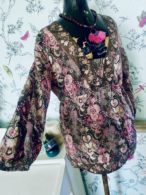 Halenka boho, 100% hedvábí — foto 3