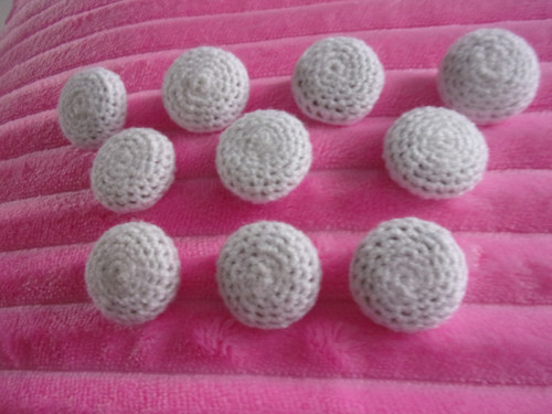 Knoflíky bílé sada 10 ks — foto 2