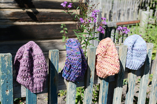 Fialová dámská čepice merino — foto 3
