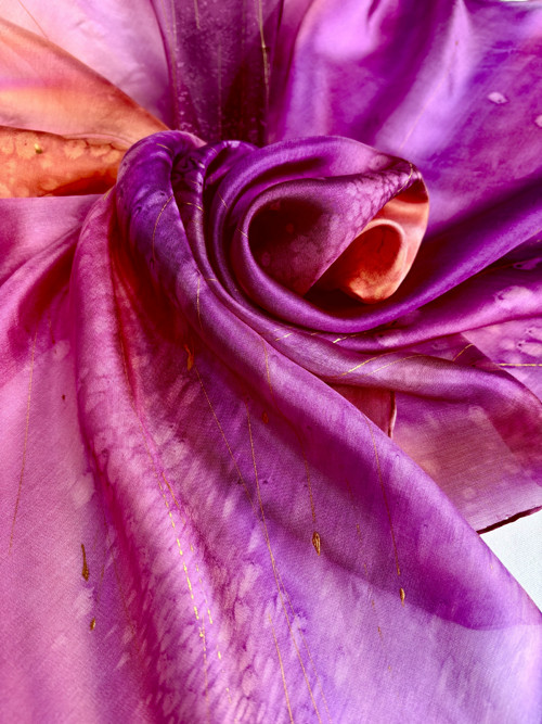 Hedvábný šátek - Plum — foto 6