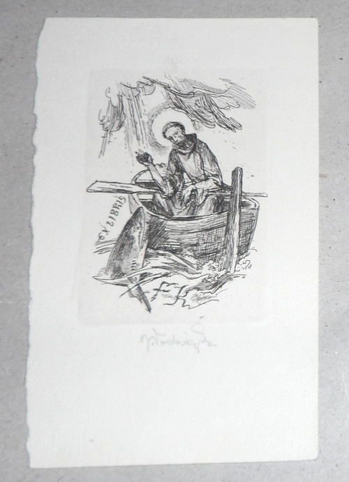 List z knihy, originál EX LIBRIS, 1968 — foto 2