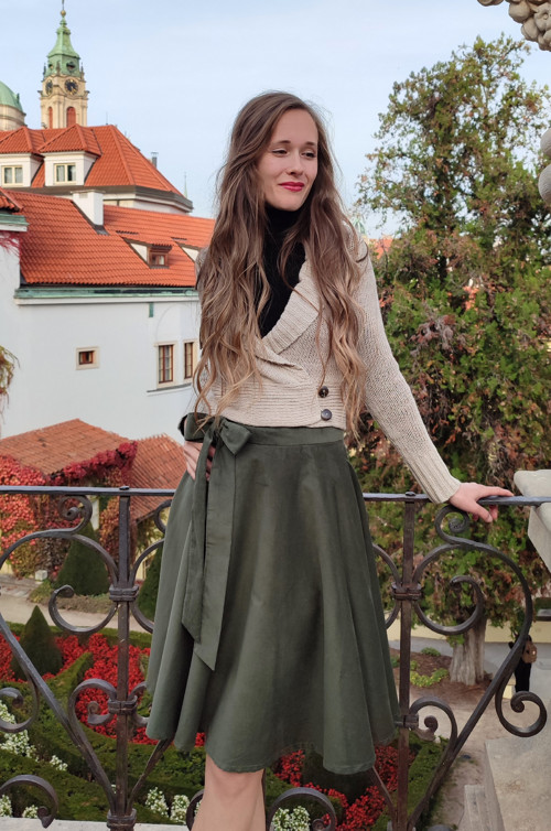 Manšestrová Kolová Khaki — foto 5