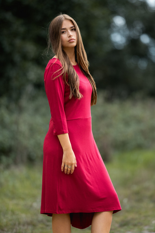 Šaty PETRA bordó viskoza — foto 2