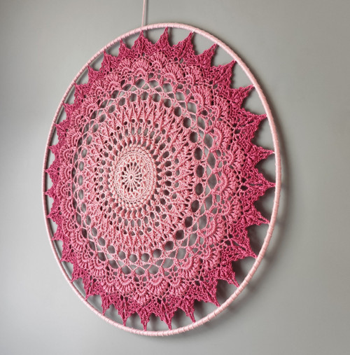 Mandala Růžová - průměr 45 cm — foto 3