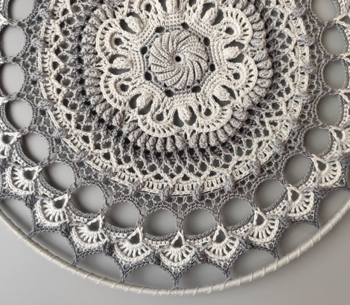 Mandala Šedá - průměr 40 cm — foto 4