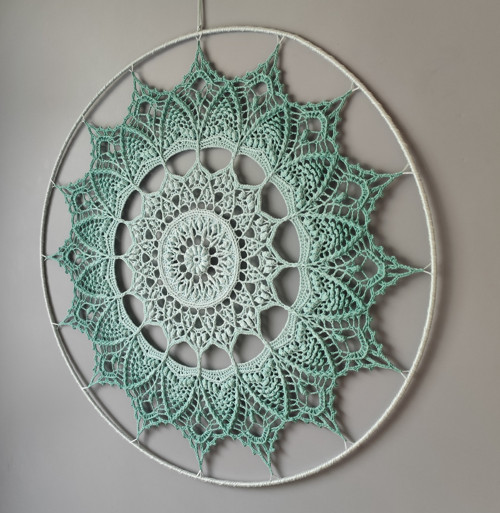 Mandala Zelená hvězda - průměr 60 cm — foto 3