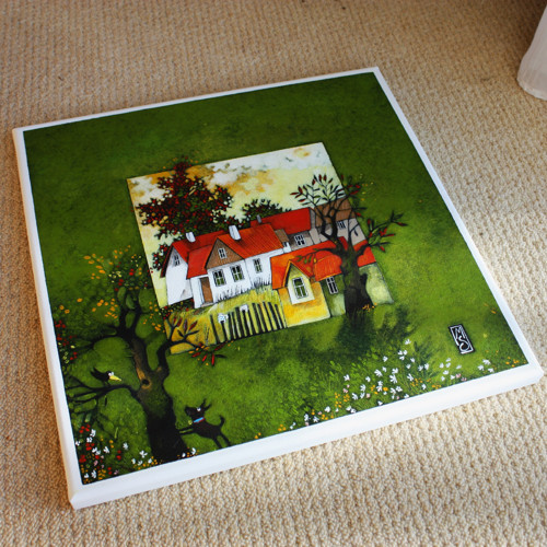 Zlatý podvečer... 40x40cm — foto 3