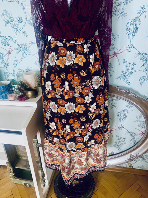 Sukně boho květy asymetric — foto 4