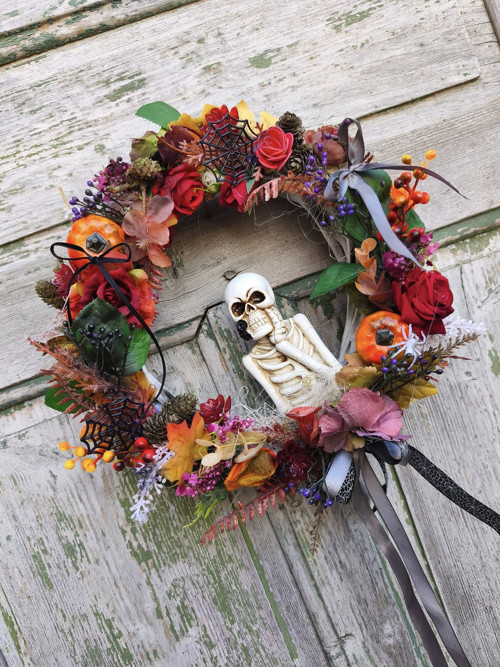 Halloweenský věnec se smrťákem — foto 2