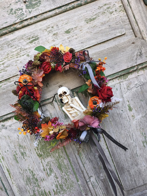 Halloweenský věnec se smrťákem — foto 3