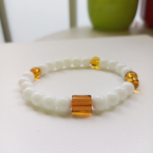 Náramek chalcedon a sklo — foto 5
