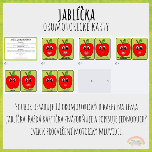 Jablíčka, oromotorické karty — foto 2