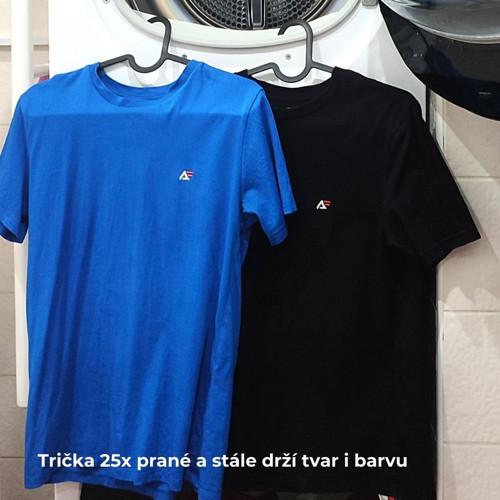 Pánské tričko 100% bio bavlna modré M — foto 5