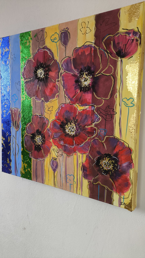 Vlčí máky 50×50 cm — foto 3