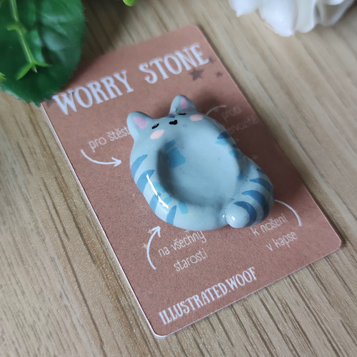 Kočka - worry stone | kámen starostí — foto 3