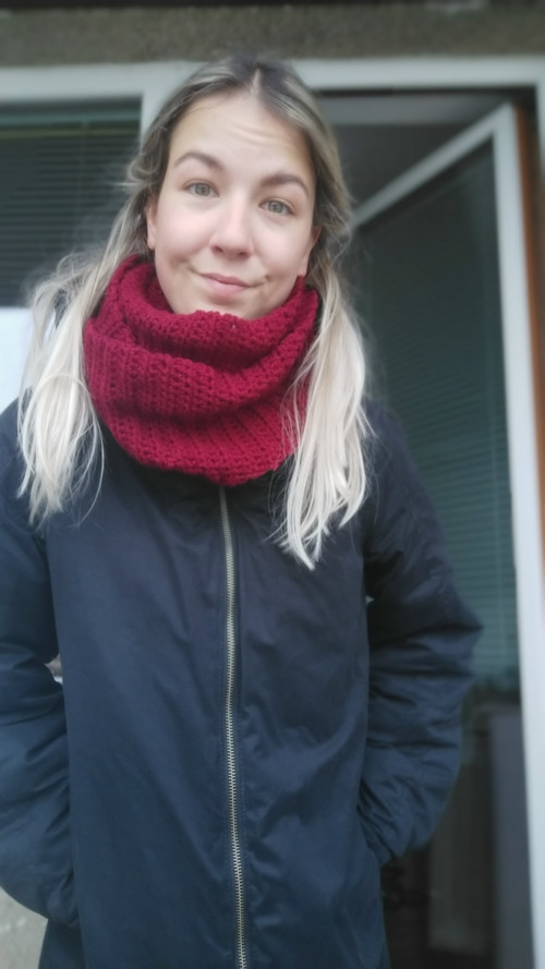 Háčkovaný nákrčník / šála — foto 3