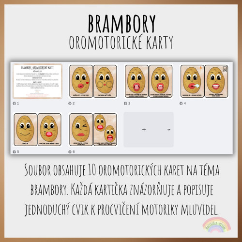 Brambory, oromotorické karty — foto 2