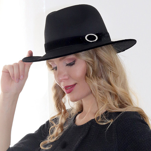 Klobouk Fedora - vlna, černý — foto 2