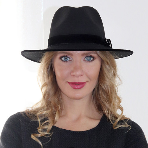 Klobouk Fedora - vlna, černý — foto 3