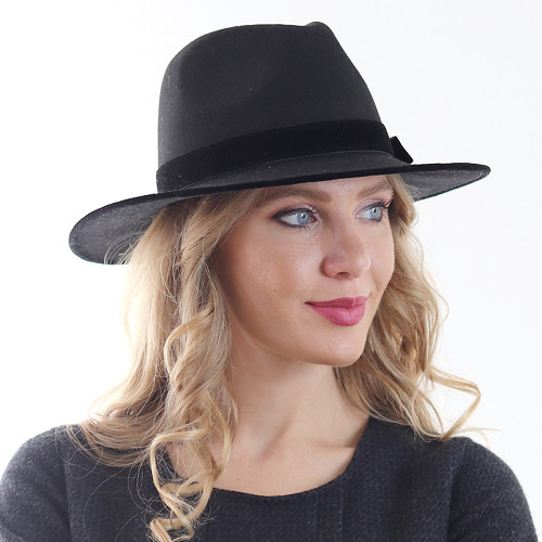 Klobouk Fedora - vlna, černý — foto 4