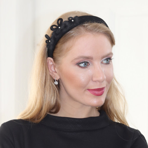 Čelenka Daisy - vlna, černá — foto 3