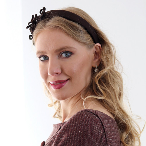 Čelenka Daisy - vlna, hnědá — foto 3