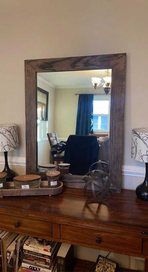 Zrkadlo v dubovom ráme — foto 3