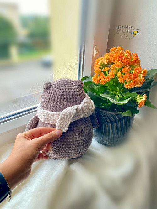 Podzimní medvídek s šálou — foto 4