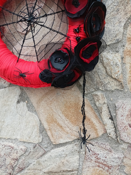 Halloweenský věnec, Pavouci — foto 4