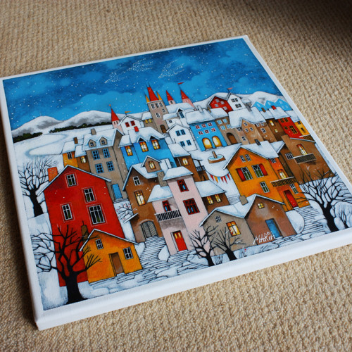 Andělé nad městem ... 40x40cm — foto 2