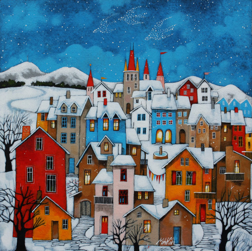 Andělé nad městem ... 40x40cm — foto 5