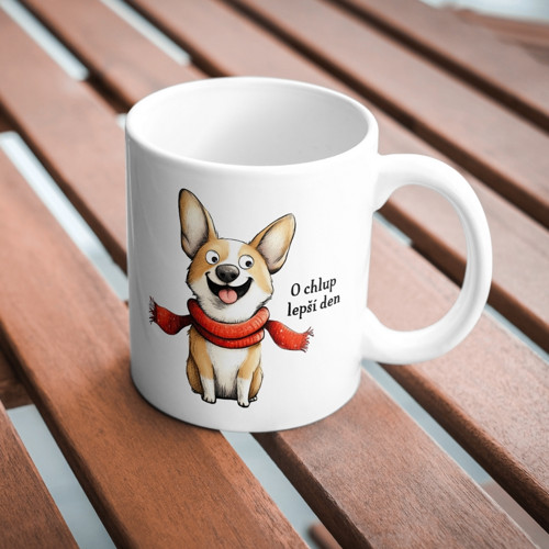 O chlup lepší den - corgi - Hrníček — foto 4