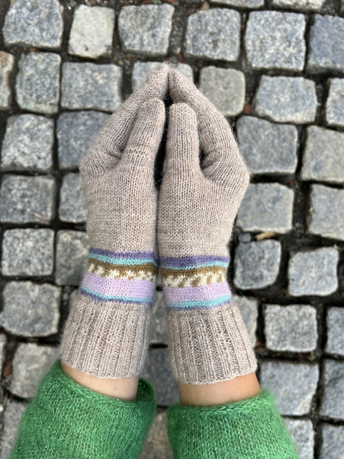 Rukavice pletené ručně Alpaca — foto 2