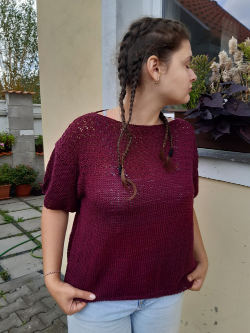 Tričko vínové — foto 4