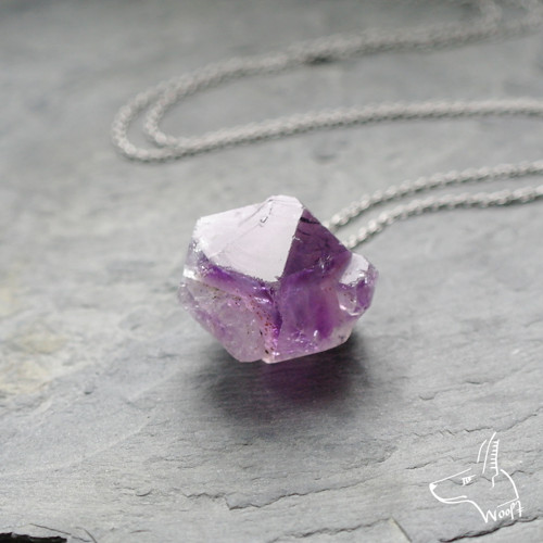 Ametystový náhrdelník - rough crystal — foto 4