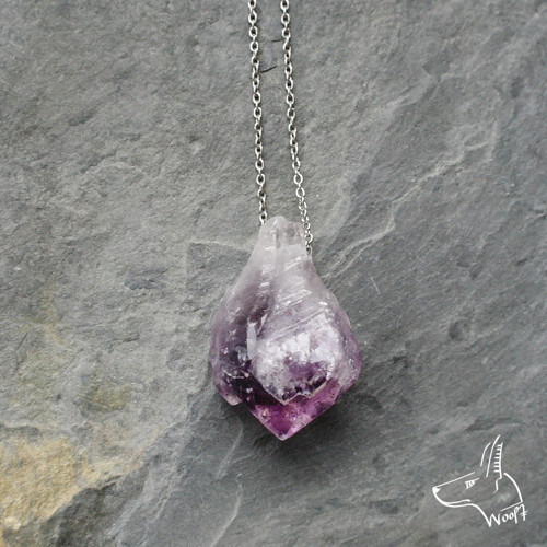 Ametystový náhrdelník - rough crystal — foto 6