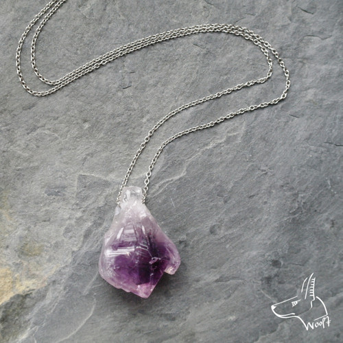 Ametystový náhrdelník - rough crystal — foto 5