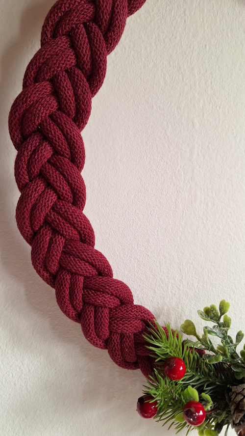 Boho vánoční věneček/vínový — foto 4
